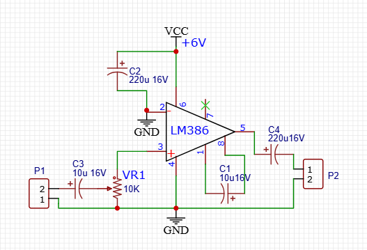LM386 Mini Audio Power Amplifier Circuit Diagram