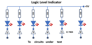 R-S Flip-Flop logic function is proved by the experiment 7 8 Logic Level Indicator