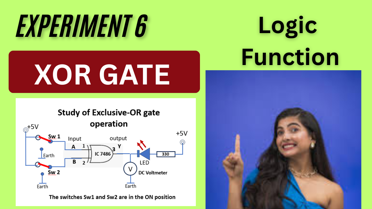 XOR Gate Logic function is proved by the Experiment 6 8 XOR Gate Logic Function Experiment