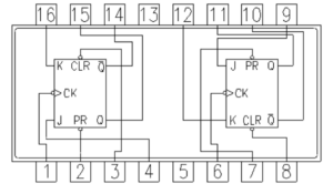 IC7476 JK flip-flop
